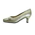 thumbnail image 3 of FLORAL Audra Women's Wide Width Satin Upper Dress Pumps GOLD 5, 3 of 6