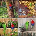 thumbnail image 4 of PEACNNG 2 Pieces Parrot Decor Outdoor Tiki Bar Decorations Large Realistic Parrot Statues for Outside Red Green Lifelike Bird Sculptures Garden Patio Yard Lawn Figurines, 4 of 5