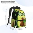 thumbnail image 4 of Easygdp Avocado with Glasses Casual Laptop Backpack, Large Capacity Schoolpack for School, Travel, Business, 4 of 8