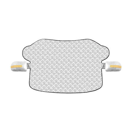 Car Windshield Snow Cover with Side Mirror Cover, 4 Layers Winter Frost Protection for Any Weather, Windscreen Covers with Magnetic Edges, Front Window Automotive Covers for Car SUV Trucks