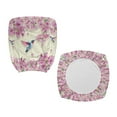 thumbnail image 7 of ZUXONGSY Hummingbird Flower Desk Chair Cover 2 PCS Office Chair Protective Cover with Elastic Bottom Skin Friendly High Back Computer Chair Cover Easy to Install Home Decor, 7 of 7