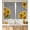Sunflower, variant on Yellow Floral Kitchen Curtains Watercolor Flower and Bee Print Tier Curtains, Light Filtering Semi-Sheer Window Curtains for Kitchen Bathroom Laundry, 2 Panels, 28"x 40"