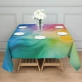 thumbnail image 3 of Colorful Tie Dye Wave Pattern Square Tablecloth,Waterproof Square Table Cover,Wipeable Spillproof Washable Table Cover for Home Kitchen Party Decor 60"x60"(152x152cm), 3 of 6