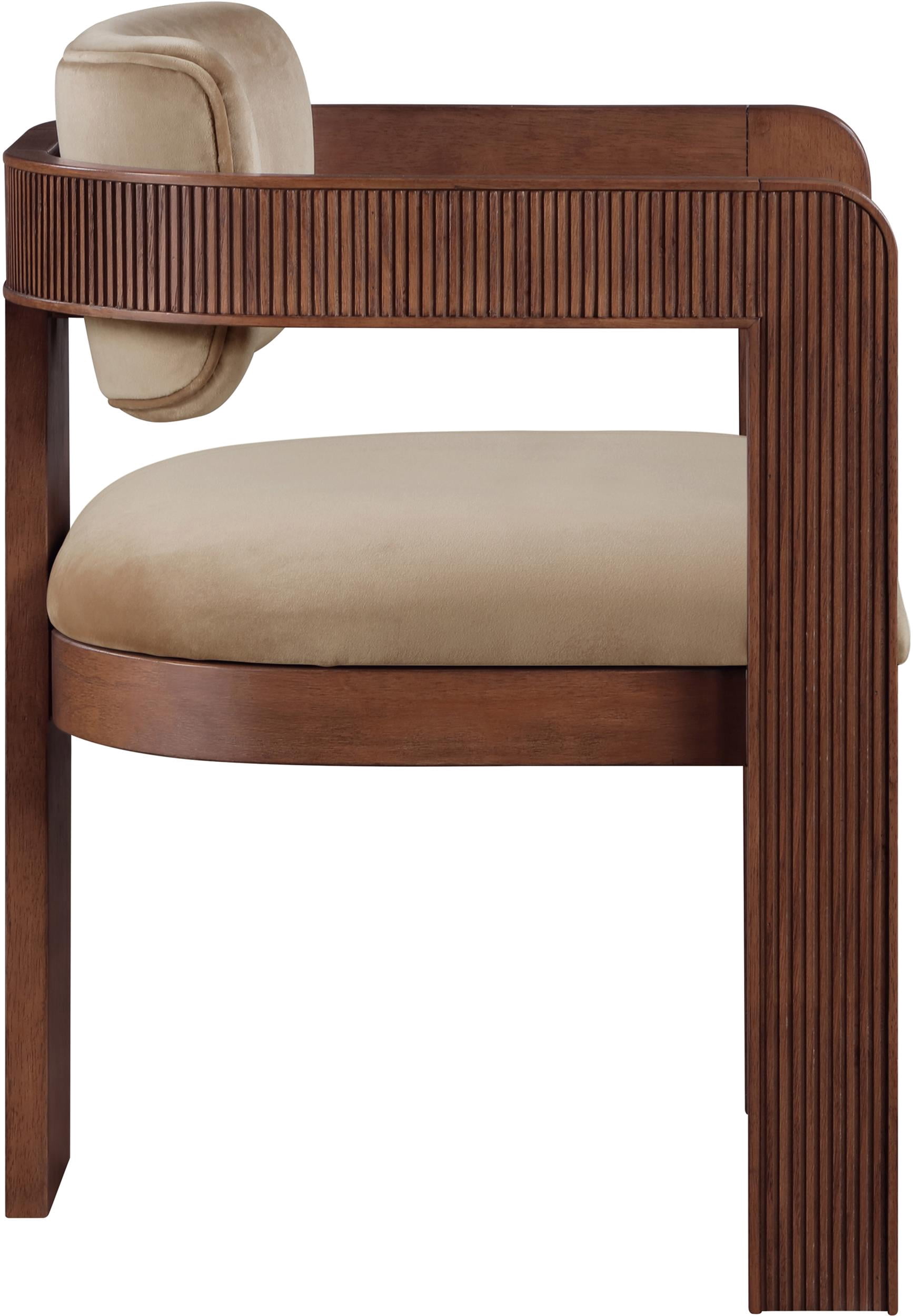 Meridian Furniture Sacha Beige Velvet Dining Chair (Set of 2)