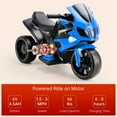 thumbnail image 3 of Bruce&Shark Kids Ride on Motorcycle Toy, Electric Dirtbike Three Wheels Bike with Remote Control, Music and Headlight for Toddler, Blue Stroller Substitute Pull Vehicles, 3 of 11