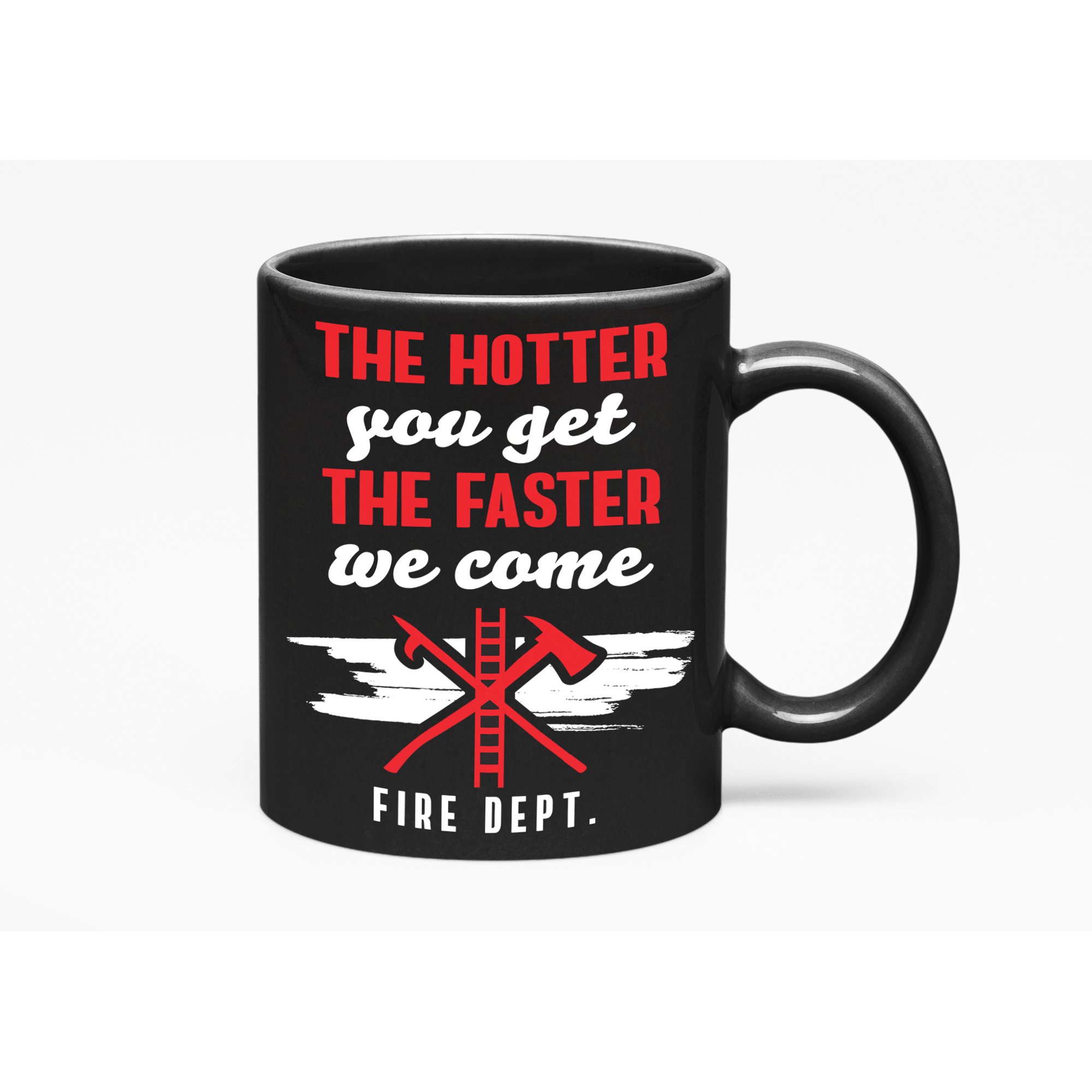 Fire Department Humor, Black 11oz Ceramic Mug