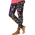 thumbnail image 3 of lcziwo Yoga Leggings for Women Mardi Gras Casual High Waisted Tummy Control Workout Leggings 2025 Carnival Fancy Mask Printed Tight Pants Multicolor XL, Today's Sales, 3 of 4