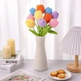 thumbnail image 3 of Dalrosia 10PCS Artificial Flowers Crochet Flowers Completed Handmade Tulip for Home Decoration and Valentine's Day Mother's Day Birthday Wedding Gift, 3 of 6