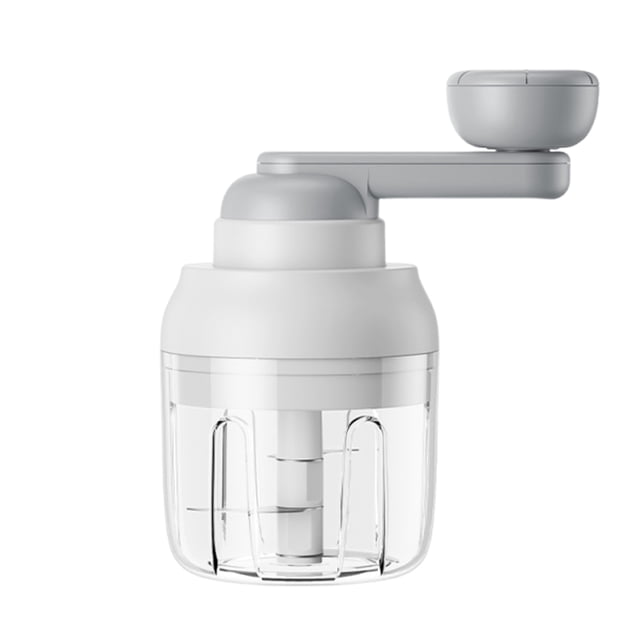 Bewildely Máquina de ajo multifuncional para cocina, alimentos, anticebolla, control manual, mango, estructura de material, fácil de Cocina y Comedor blanco