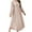 Khaki, variant on Sevevn Dresses for Women Women's Comfort Leisure Solid Round Neck Bubble Long Sleeved Dress Gift for Adults