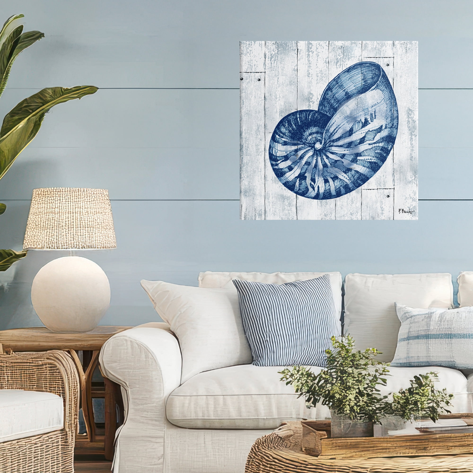 Stupell Industries Coastal Timberland Nautilus Canvas Wall Art, design by Paul Brent