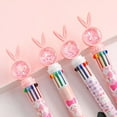 thumbnail image 5 of Gel Pens Ballpoint Pens 10 Color Sequins Retractable Gel Ink Pens with Comfort Grip 10 Color-in-one Office Stationery Multi-color Ballpoint Pen for Dormitory Home Office Presents 5ml, 5 of 8