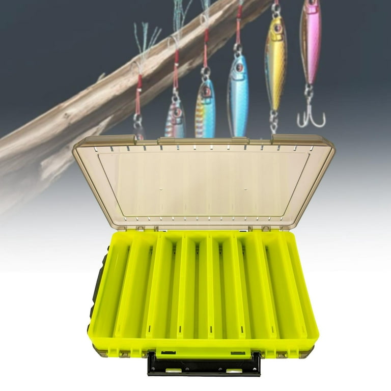 Tackle Box Fishing Tackle Storage Tray Fishing Case Organizer Durable Tackle  Box Container Yellow 27x19x5cm 