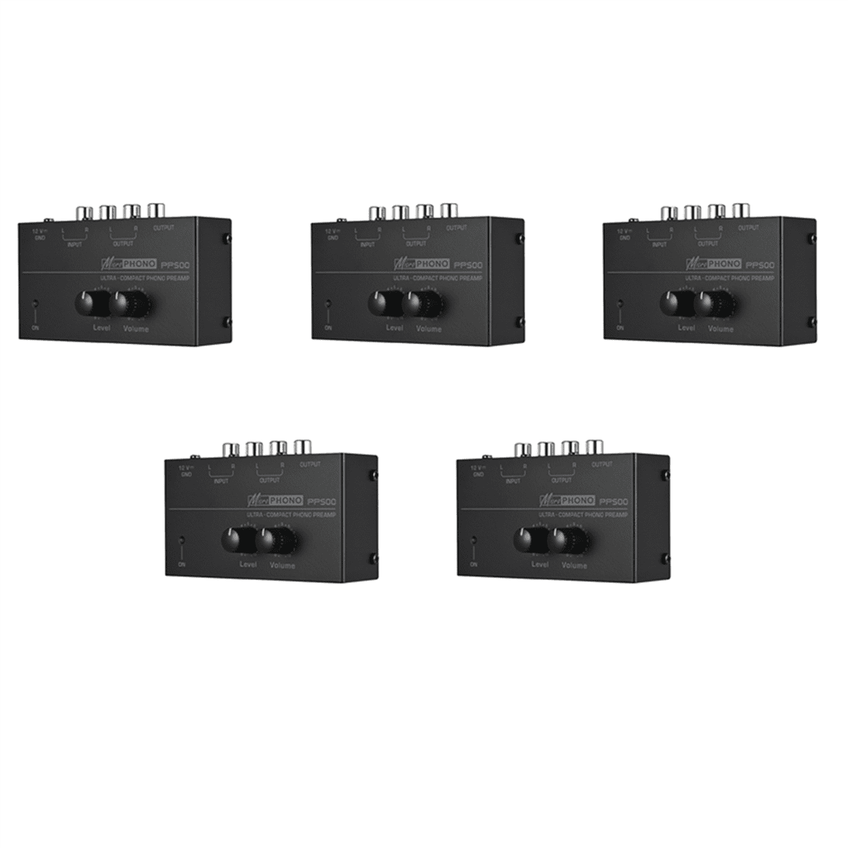 5X Ultra-Compact Phono Preamp PP500 with Treble Balance Volume Adjustment Pre-Amp Turntable Preamplificador US Plug
