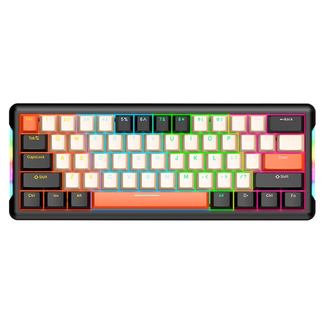 61 teclas Teclados mecánicos para juegos RGB Retroiluminación 1000mAh para PC Computadora portátil de escritorio Hugtrwg Para estrenar