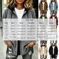 thumbnail image 3 of Kezqiaxn Women Hoodies Fashion Button Down Long Sleeve Loose Track Jacket for Pockets Casual Outerwear Winter Clothes, 3 of 9