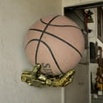thumbnail image 6 of Wall Mounted Basketball Holder Rack, Mechanical Punk Hand-Shaped Sports Ball Display, Space-Saving Basketball & Soccer Wall Decor Stand for Room, Garage,Office,Industrial Style Ball Storage Organizer, 6 of 6
