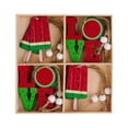 thumbnail image 1 of 12pcs Hangings Watermelon Style 4 Boxes Wooden Pendant Summer Simulation Watermelon Small Pendant, 1 of 6