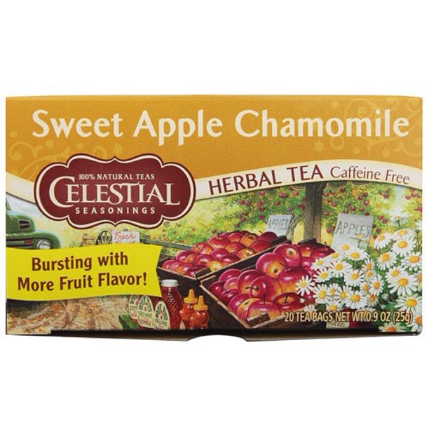 Celestial Seasonings Herbal Tea, Sweet Apple Chamomile, 20 Ct Walmart
