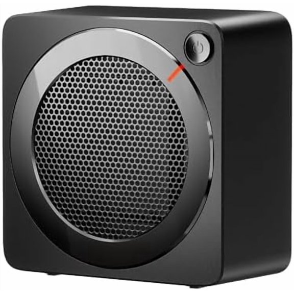 Gaiatop Mini Space Heater, Lightweight PTC Ceramic Fast Heating 500W Energy Efficient for Indoor Use, Overheating & 45° Tip-Over Protection, Portable Desk Electric Heaters for Office Home Black