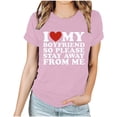 thumbnail image 1 of TIMIFIS T-Shirts à Manches Courtes pour Femmes Valentines Day T-Shirt Imprimé Cœur d'Été Décontracté à Col Rond T-Shirt Hauts, 1 of 3