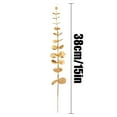 thumbnail image 3 of 20 hojas artificiales doradas con ramas y hojas, 38 cm, para jarrones, ramos de boda y decoración del hogar (dorado), 3 of 7