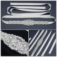 thumbnail image 4 of Miangastore Bridal Waist Belt Rhinestone Cloth Girls Engagement Everyday Use 1Set, 4 of 9