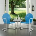 thumbnail image 4 of Crosley Furniture Griffith 3 Piece Metal Patio Conversation Set in Sky Blue, 4 of 7