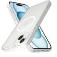 thumbnail image 4 of For Apple iPhone 16 Pro Max Case, MagSafe Compatible Case Hybrid Soft TPU Bumper Hard Translucent Matte Back Slim Shockproof Phone Cover (Clear), 4 of 9