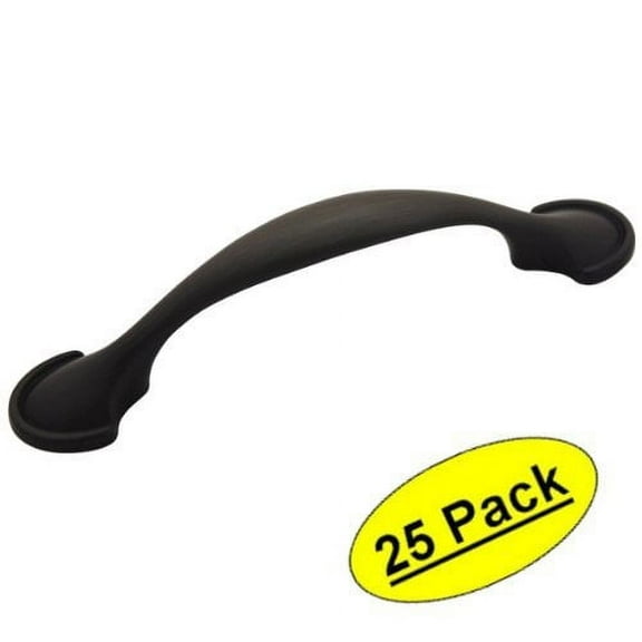Cosmas 6632ORB Oil Rubbed Bronze Cabinet Hardware Handle Pull - 3" Inch (76mm) Hole Centers - 25 Pack