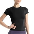 thumbnail image 2 of Meichang Sun Shirt Women UPF 50+ Slim Fit Short Sleeve T-Shirt Casual Crew Neck Rash Guard Sun Protection Shirt Summer Workout Swim Sun Shirts, 2 of 4
