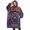 Multicolor Ethnic Paisley, variant on Oversized Wearable Blanket Hoodie,Purple Boho Tribal Stripes and Hearts Pattern Sherpa Blanket Hoodie with Super Pockets,Super Warm Fuzzy Pullover for Women & Men