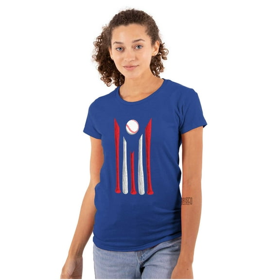 Baseball Puerto Rican Pride Se Levanta Womens Slim Fit Graphic Tee Brisco Brands S