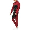 thumbnail image 2 of Biekopu Men's Casual Tracksuit Set Full Zip Long Sleeve Sweatsuit Running 2 Piece Sports Suits Red, 2 of 8