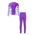 thumbnail image 2 of YONGHS Girls Swimsuit Two Piece Swimwear UPF 50+ Sun Protection Quick Dry Surfing Bathing Suit Purple 16, 2 of 7