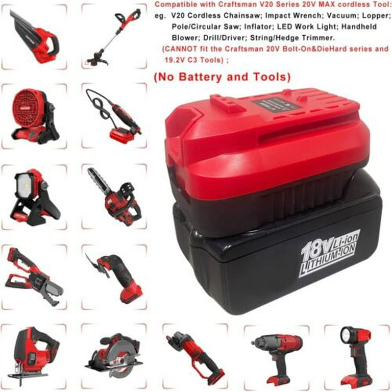 Battery Adapter For Makita 18V LXT Li Ion Battery To Craftsman V20 Drill Tools Walmart