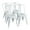 White, variant on Lacoo Set of 4 Distressed Style Stackable Kitchen Dining Bistro Cafe Metal Chairs, Dream Blue