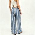 thumbnail image 4 of Stralyhd Wide Leg Pants Women Business High Waisted Palazzo Pants 2026 Summer Dressy Casual Trousers Pleated Long Straight Suit Pant with Pockets Blue XXL, 4 of 5