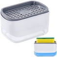 thumbnail image 1 of Liquid Soap Dispenser with Sponge Holder 2 in 1 Refillable Dish Soap Dispenser for Hand Pump Kitchen 350ML, 1 of 5