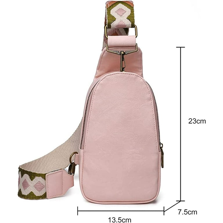 Boho Women's Crossbody Chest Backpack Bag Leather Sling Bags For Women