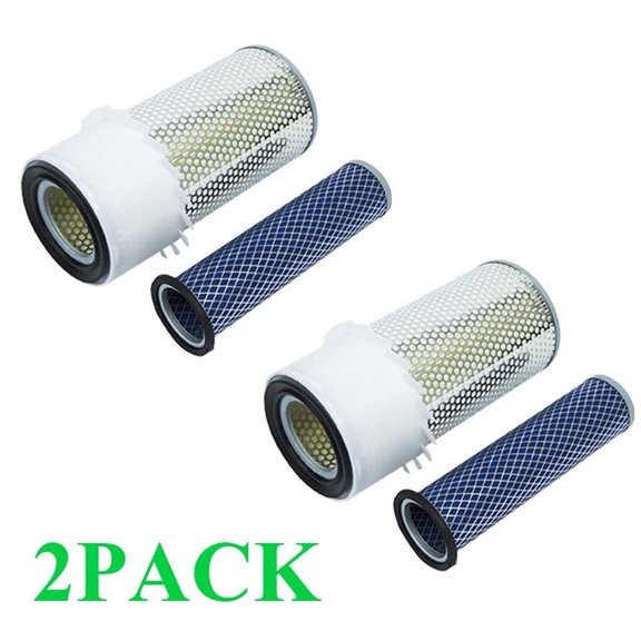 2 Pair Replacement for/Bobcat 6598492 - 6598362 Air Filter Set