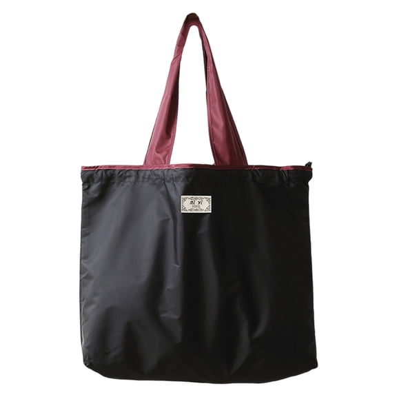 Foldable Shopping Bag with Drawstring Closure Bag Large Capacity Shoulder Bag Grocery Bag for Travel
