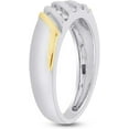 thumbnail image 3 of beryl_creation 925 Sterling Silver 0.80 Ct Round Cut White Diamond Engagement Band Ring 14K White Gold Plated For Men's -8.5, 3 of 3