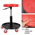 thumbnail image 5 of Torin Atrhl6201B Asiento De Garaje/Taller Con Ruedas Neumáticas De Alta Resistencia: Taburete Mecánico Acolchado Ajustable Con Bandeja De Almacenamiento Para Herramientas, Color Rojo, 5 of 5