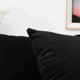 thumbnail image 2 of Fundas de almohada de terciopelo negro, 18x18 pulgadas, paquete de 2 fundas de cojín cuadradas decorativas suaves para sofá, cama, coche, 45x45 cm, 2 of 5