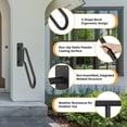 thumbnail image 5 of Gtouse 31.9" Wall Mounted Handrail, Metal U-Shaped Hand Rails Non-Slip Grab Bars for Outdoor 1-3 Step Stairs, Black, 5 of 9