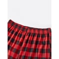 thumbnail image 5 of Family Christmas Pajamas Matching Set Plaid Deer Print Long Sleeve Crew Neck Tops and Pants Loungewear, 5 of 10