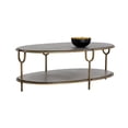 thumbnail image 3 of Sunpan Arya 51" Contemporary Metal Coffee Table with Brass Iron Frame in Brass, 3 of 7