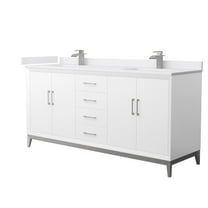 Wyndham Collection Wch818172d-Vca-Unsmxx Amici 72" Free Standing Double Basin Vanity Set -
