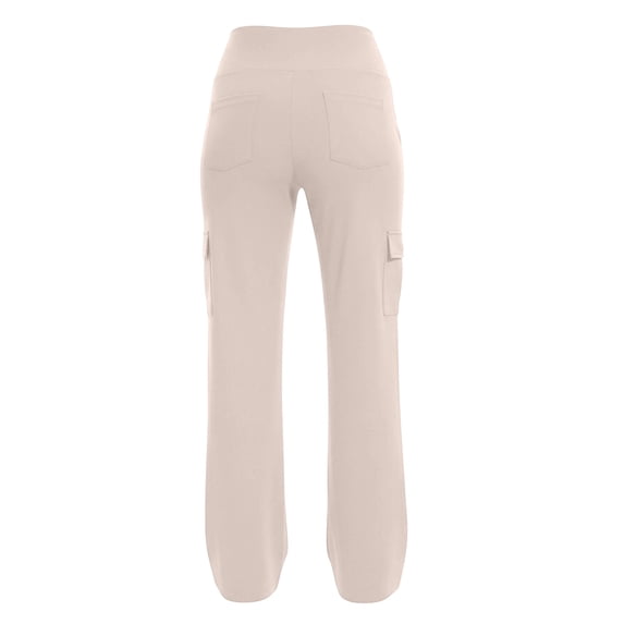 TaTaai Womens Yoga Work Pants High Waisted Elastic Waistband Straight Leg Side Pocket Solid Soft Stretchy Breathable Casual Business Trousers Gift